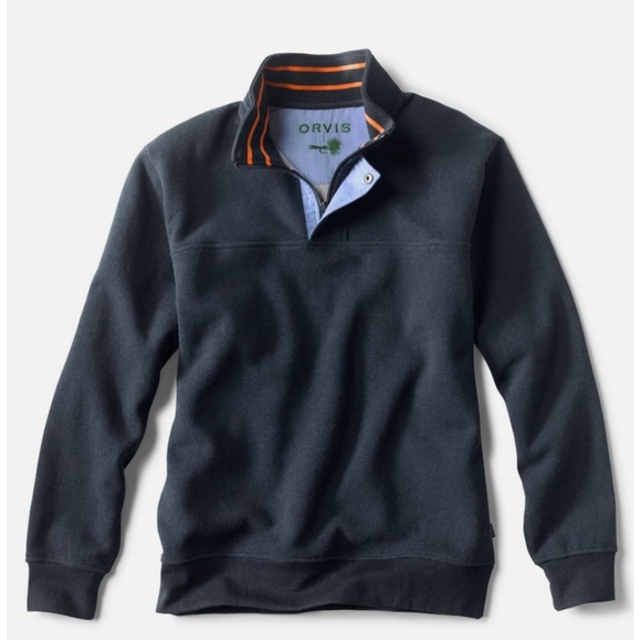 Orvis Men's Signature Quarter Zip Sweatshirt Grey Size XL - Picture 14 of 16